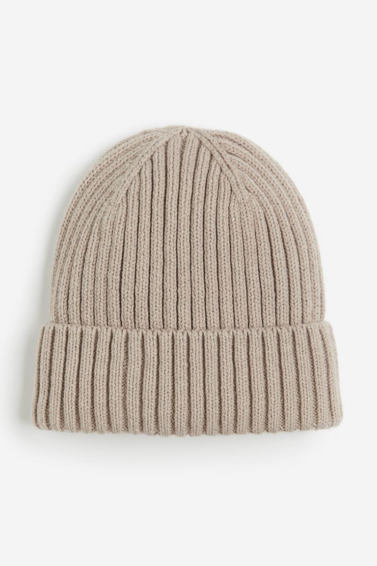 Rib-knit Hat - Beige - Kids | H&M US | H&M (US + CA)