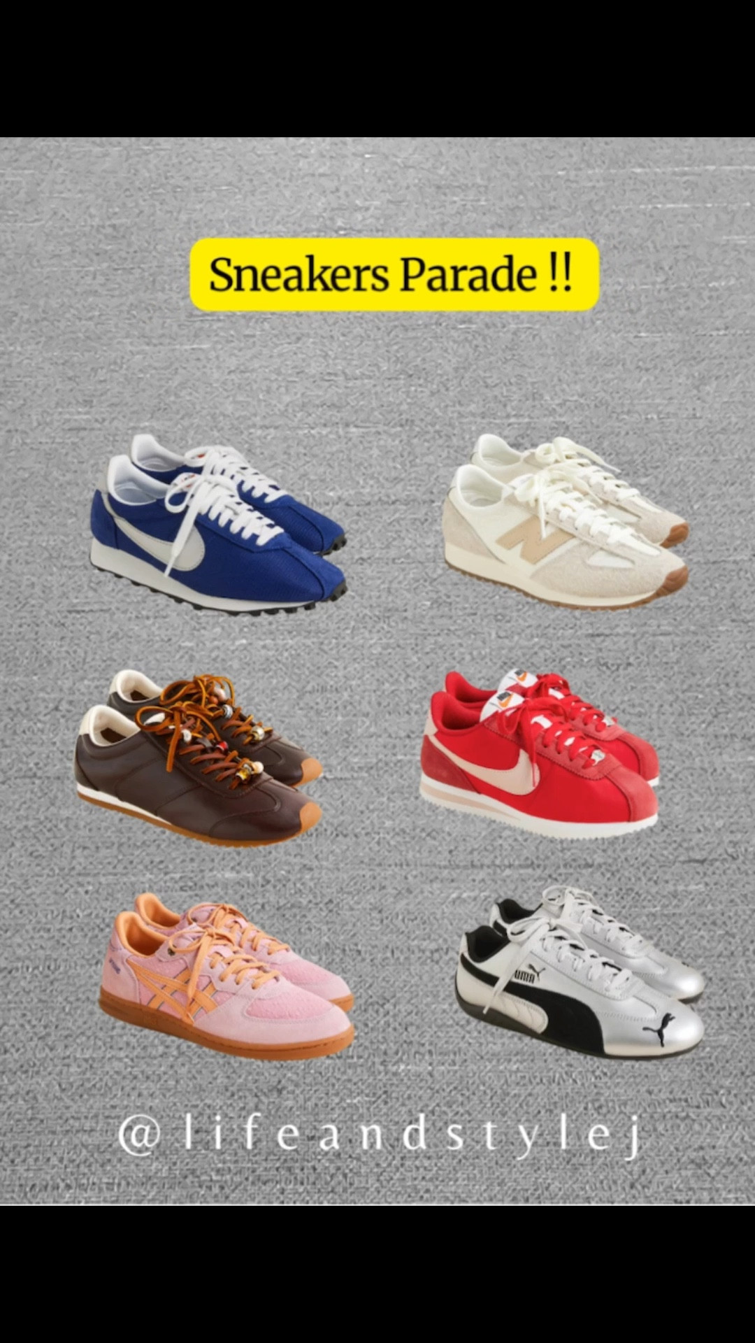 Sneakers parade for everyday style with classic trainers, retro details, and easy comfort. Ageless casual looks that work for midlife wardrobes and modern off duty outfits.
#midlifefashion #agelessstyle #sneakerstyle #everydayfashion #casualchic #styleover40 #moderncasual #weekendwear #timelessfashion #lifeandstylej 

#LTKFindsUnder100 #LTKSeasonal #LTKOver40