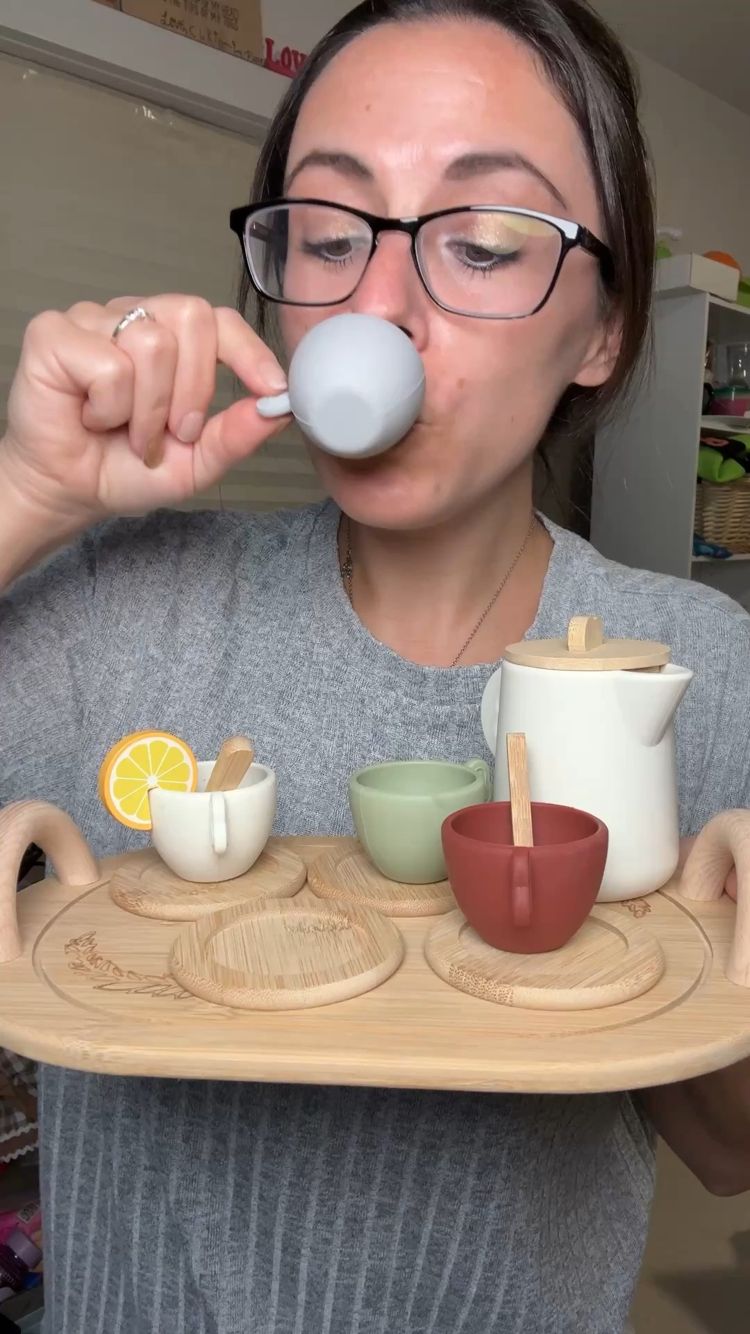 The cutest wooden tea party set! Toddlers love pretend play.

#christmasgiftideas #toddlergift #amazonfinds #pretendplay #ltkchristmas #ltkholidays 

#LTKKids #LTKSeasonal #LTKFamily