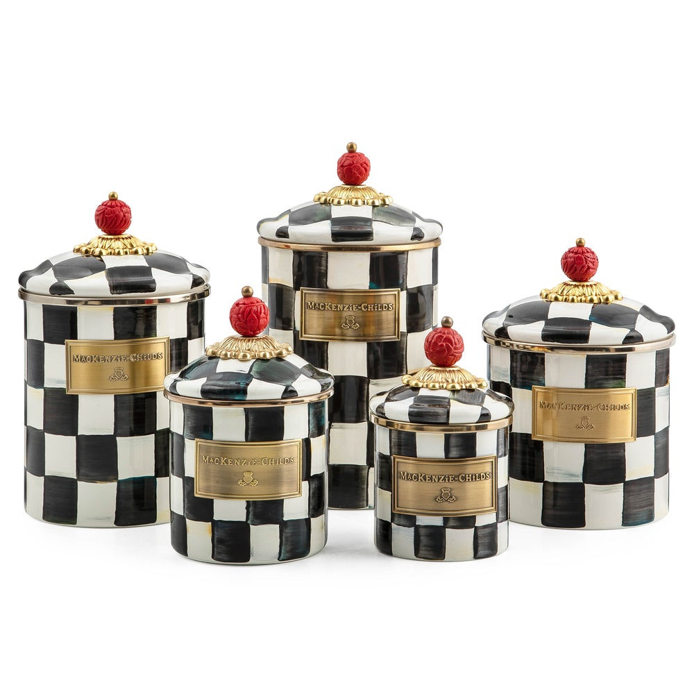 Courtly Check Large Canister | MacKenzie-Childs