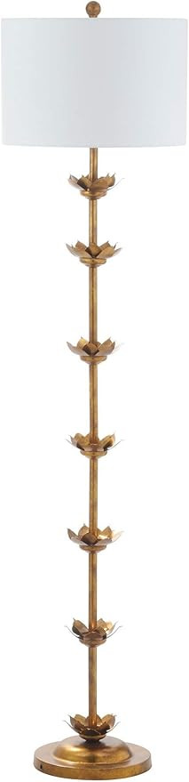 Safavieh FLL4003A Lighting Collection Landen Leaf 63.5" Antique Gold Floor Lamp, Metal | Amazon (US)