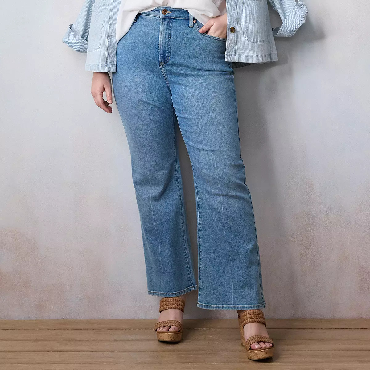 Plus Size LC Lauren Conrad Super High-Rise Flare Jeans | Kohl's