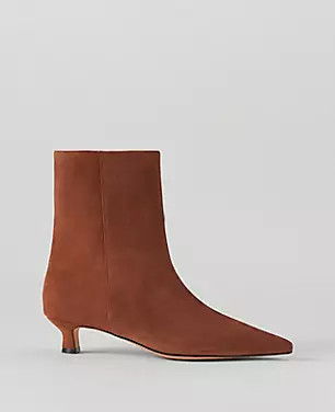 Pointy Toe Suede Bootie | Ann Taylor (US)