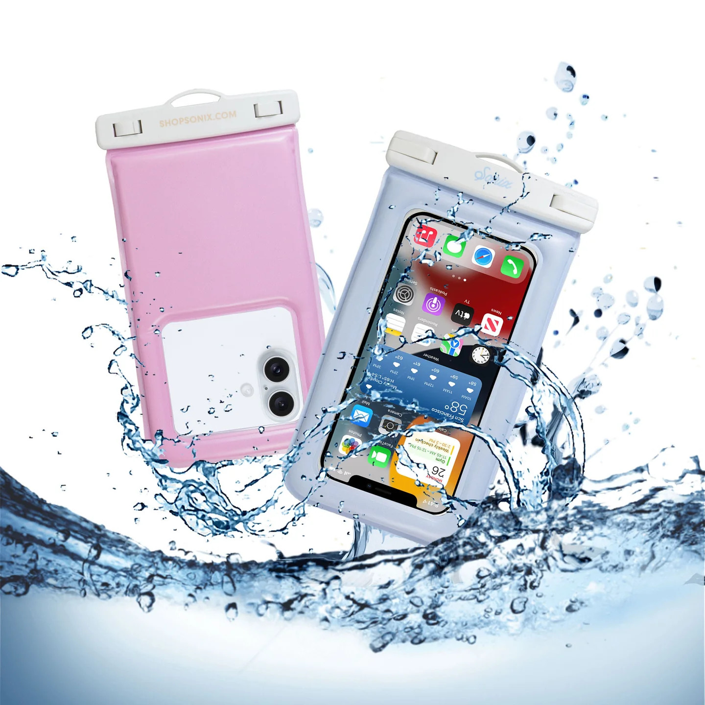 Waterproof Phone Pouch - Jelly Pink | Sonix