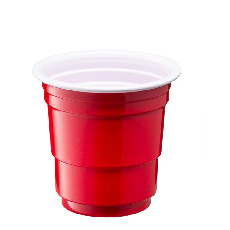 Disposable Plastic Party Cups, Red, 2 oz, 20 Count | Walmart (US)