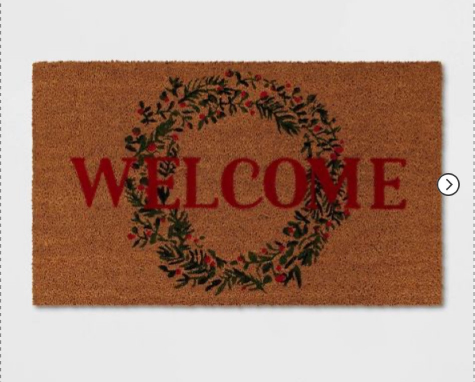 Christmas outdoor mat for front door at Target 