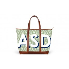 St. Charles Zippered Yacht Tote - Caitlin Wilson Monogram Stripe | Barrington Gifts