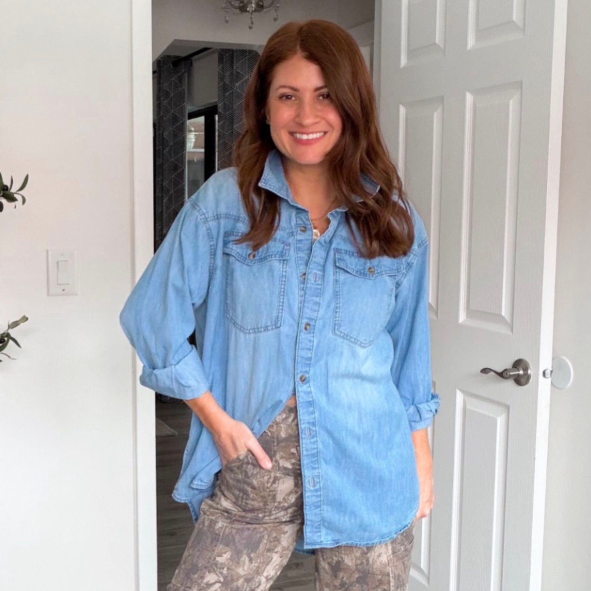 Scroll to shop ✨ My favorite denim shirt from Walmart and I’m not even exaggerating 🙌🏼🤍 I reach for this one constantly  it’s just that good.

The oversized fit is perfection, it layers so easily, and it comes in four washes so you can grab your vibe. Throw it over a tank, button it up with shorts, or wear it open with leggings,  it works every time.

Follow @styledinasnap_ for more affordable finds you’ll actually wear ✨ If you don’t have a go-to denim shirt yet… this is it.

Are you a light wash or dark wash girl? 👀

#Walmart #WalmartStyle

#LTKOver40 #LTKSeasonal