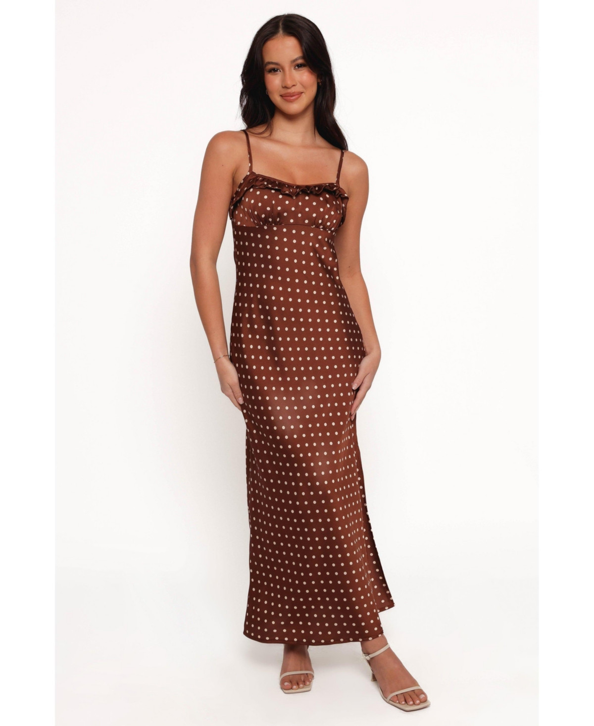 Petal and Pup Women's Dara Midi Dress - Brown polka dot | Macy's