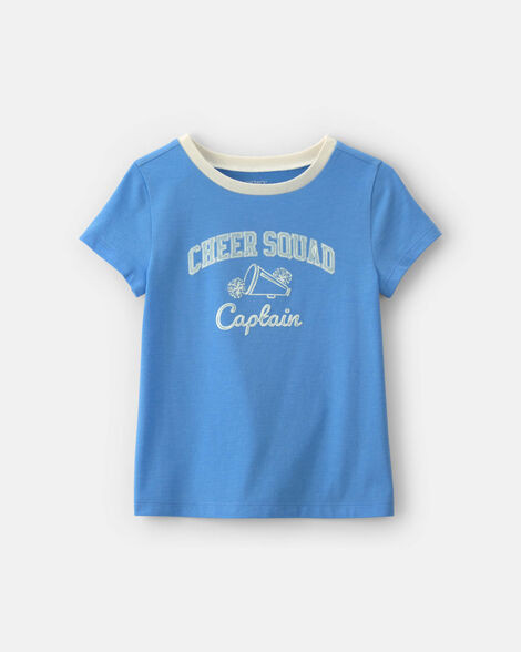 Girls 'Cheer Squad Captain' Graphic Tee - Blue | Carter's Inc