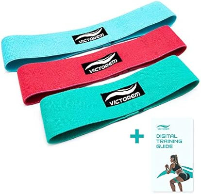 Victorem Resistance Hip Booty Bands Set - Fabric Bands for Glutes and Legs Exercise - with Digita... | Amazon (US)