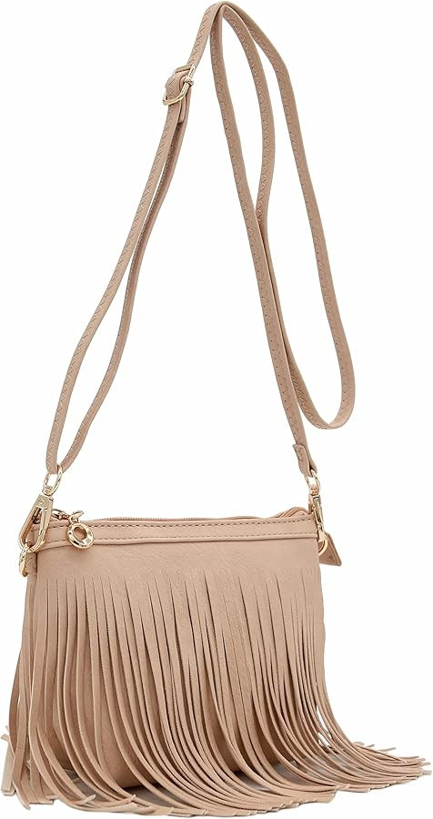 FashionPuzzle Small Fringe Crossbody Bag with Wrist Strap | Amazon (US)