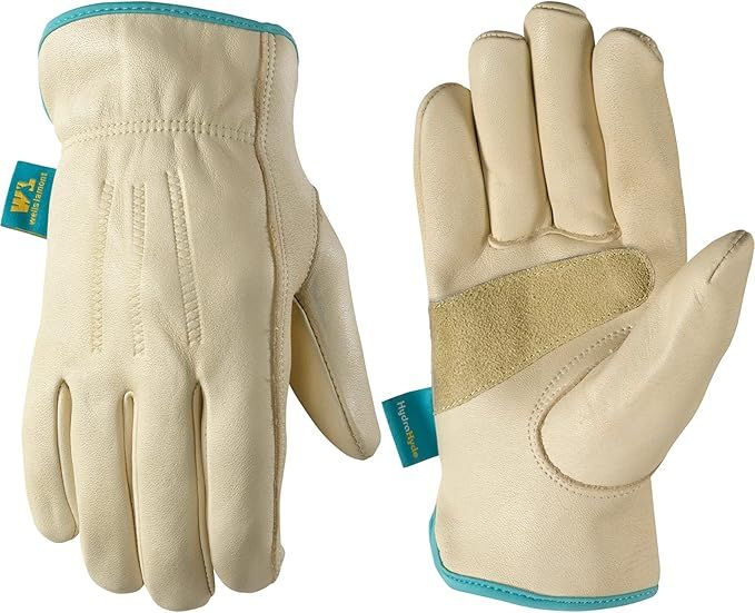 Wells Lamont Women's Water-Resistant Leather Work Gloves | Puncture Resistant, Reinforced, HydraH... | Amazon (US)