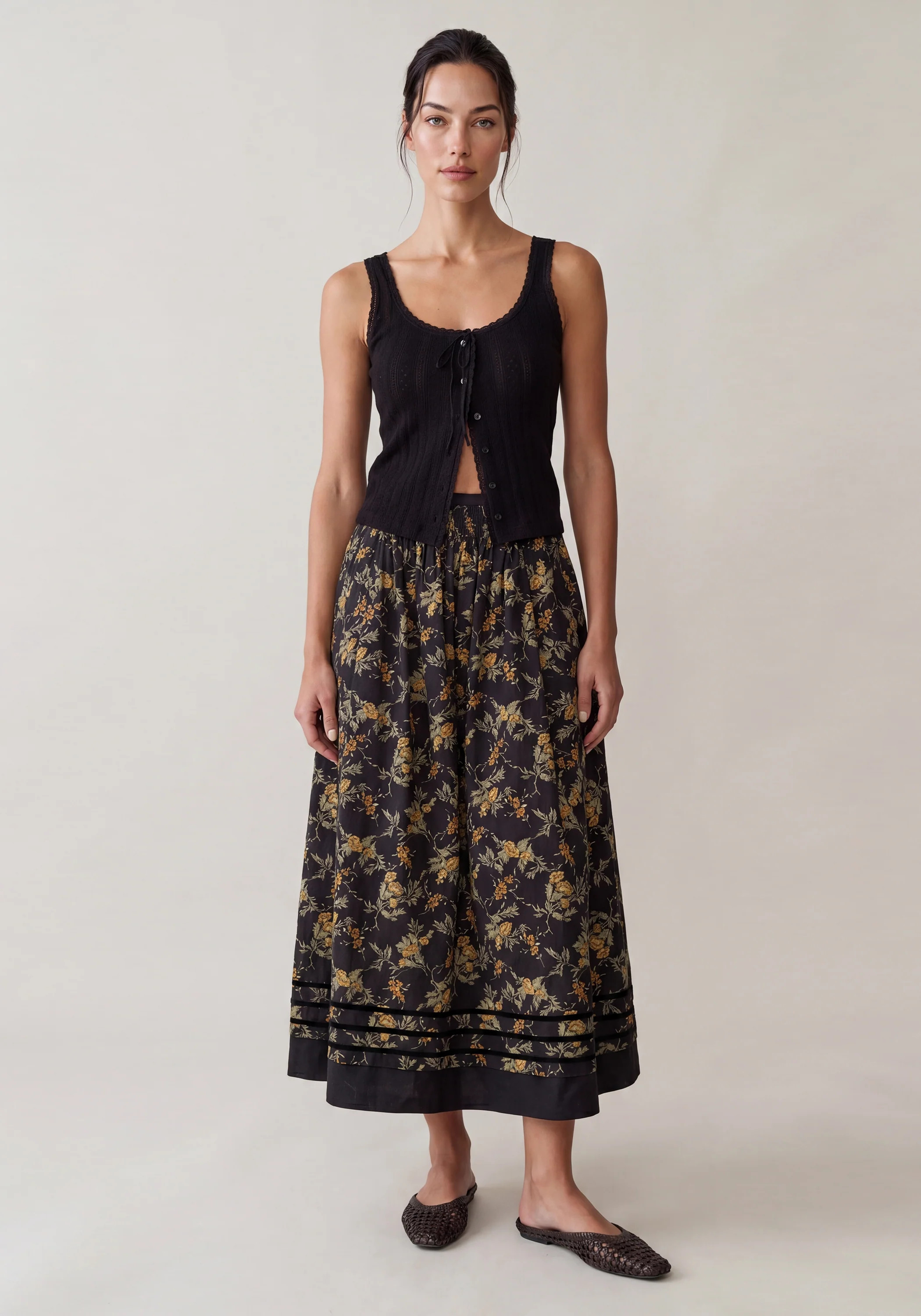 Viola Cotton Skirt - VINTAGE MARIGOLD / 0 | Few Moda