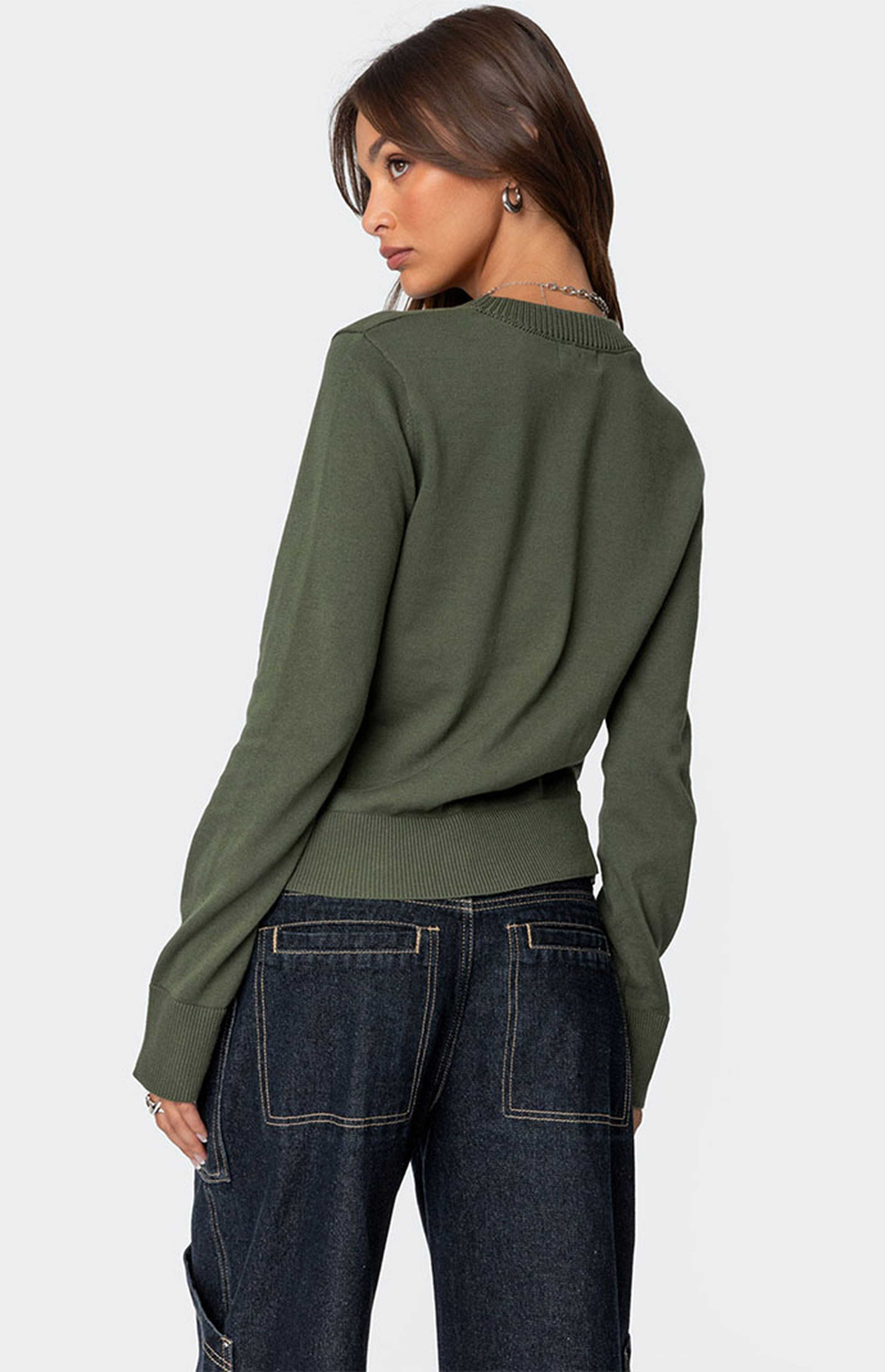 Edikted Hollie Button Up Cardigan | PacSun