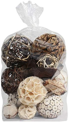 Blue Donuts Decorative Balls for Centerpiece – Decorative Bowl Fillers, Assorted Rattan Wicker ... | Amazon (US)