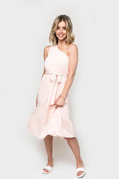 One Shoulder Midi Dress | Gibson