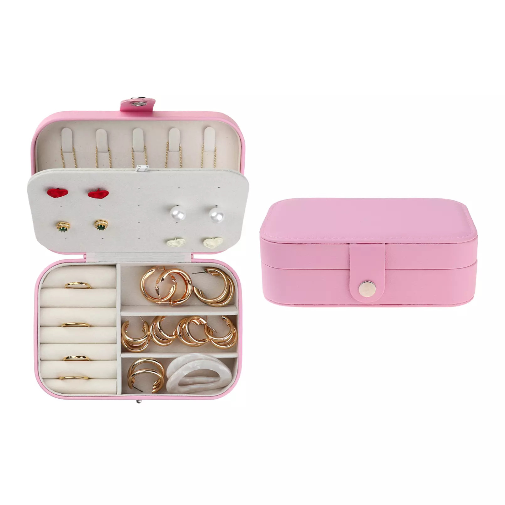 Travel Jewelry Box For Women Leather Jewelry Case Storage Display Holder | Kohl's