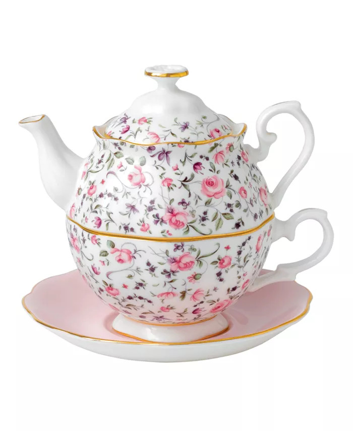 Royal Albert New Country Roses Tea For One - Macy's | Macy's