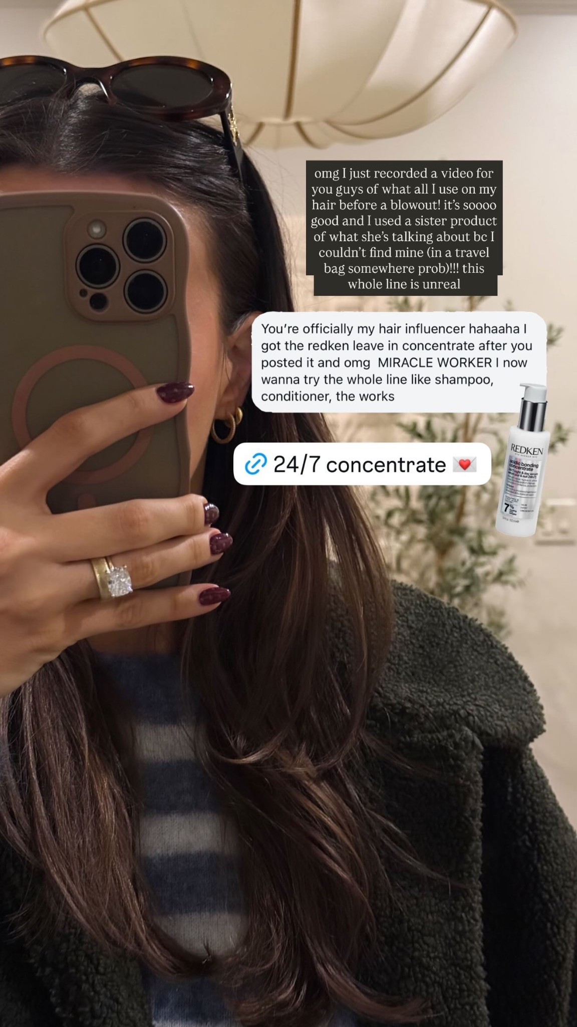 omg I just recorded a video for you guys of what all I use on my hair before a blowout! it’s soooo good and I used a sister product of what she’s talking about bc I couldn’t find mine (in a travel bag somewhere prob)!!! this whole line is unreal