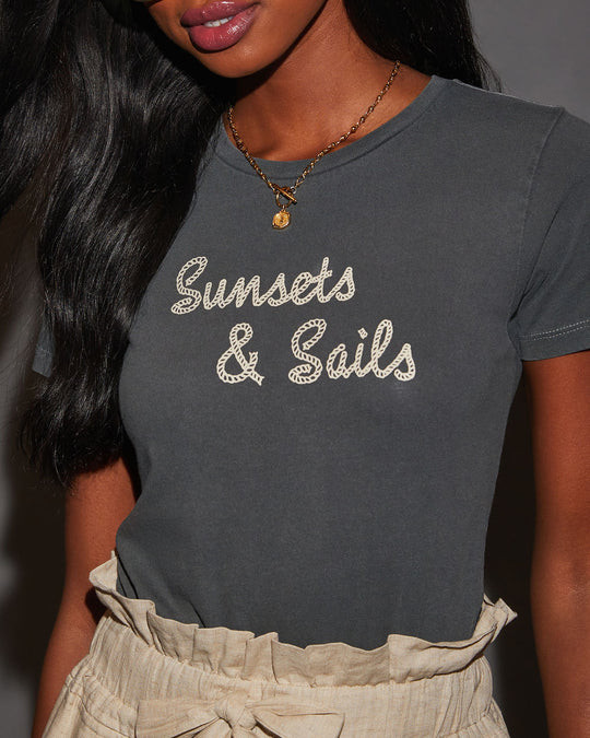 Sunsets And Sails Graphic Tee | VICI