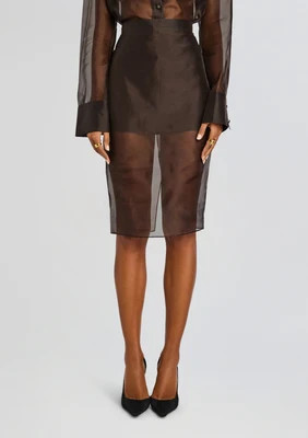 Elda Silk Midi Skirt | Retrofete