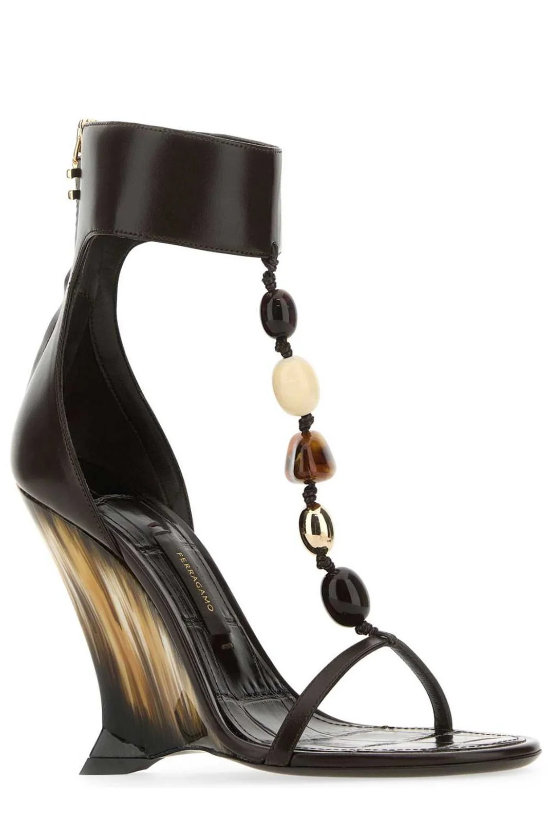 Salvatore Ferragamo Embellished Wedge Sandals | Cettire Global