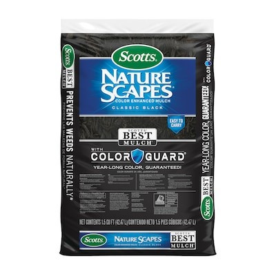 Scotts  Nature Scapes Color Enhanced 1.5-cu ft Classic Black Blend Mulch | Lowe's