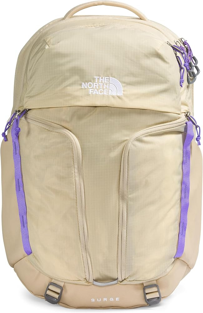 THE NORTH FACE Women's Surge Commuter Laptop Backpack, Gravel/Optic Violet, One Size | Amazon (US)