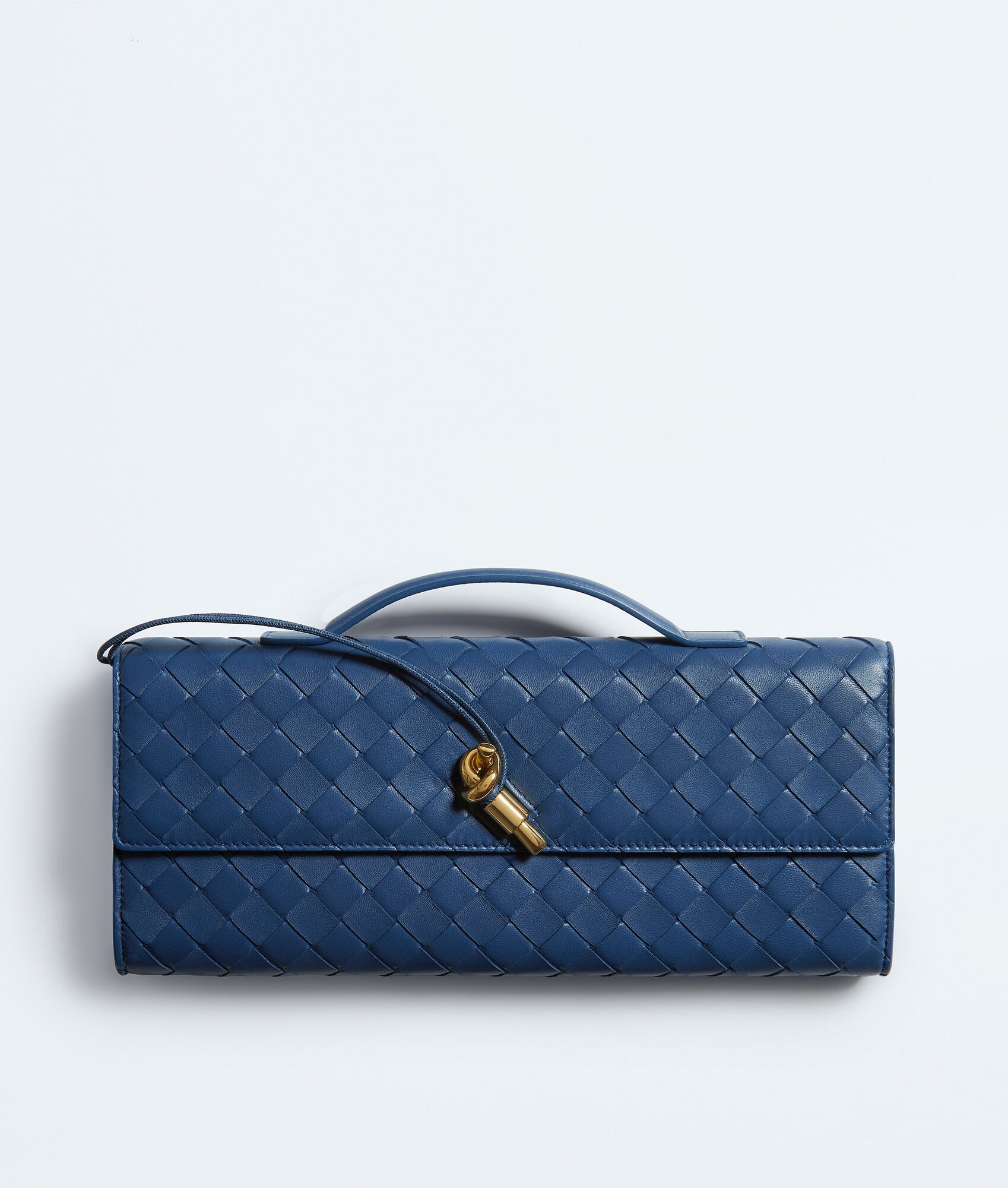 Women's Andiamo Clutch in Blue venezia | Bottega Veneta US | Bottega Veneta