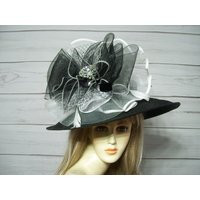 Black & White Kentucky Derby Hat, Belmont Ascot Hat, Dress Wedding Church Mothers Day Hat | Etsy (US)