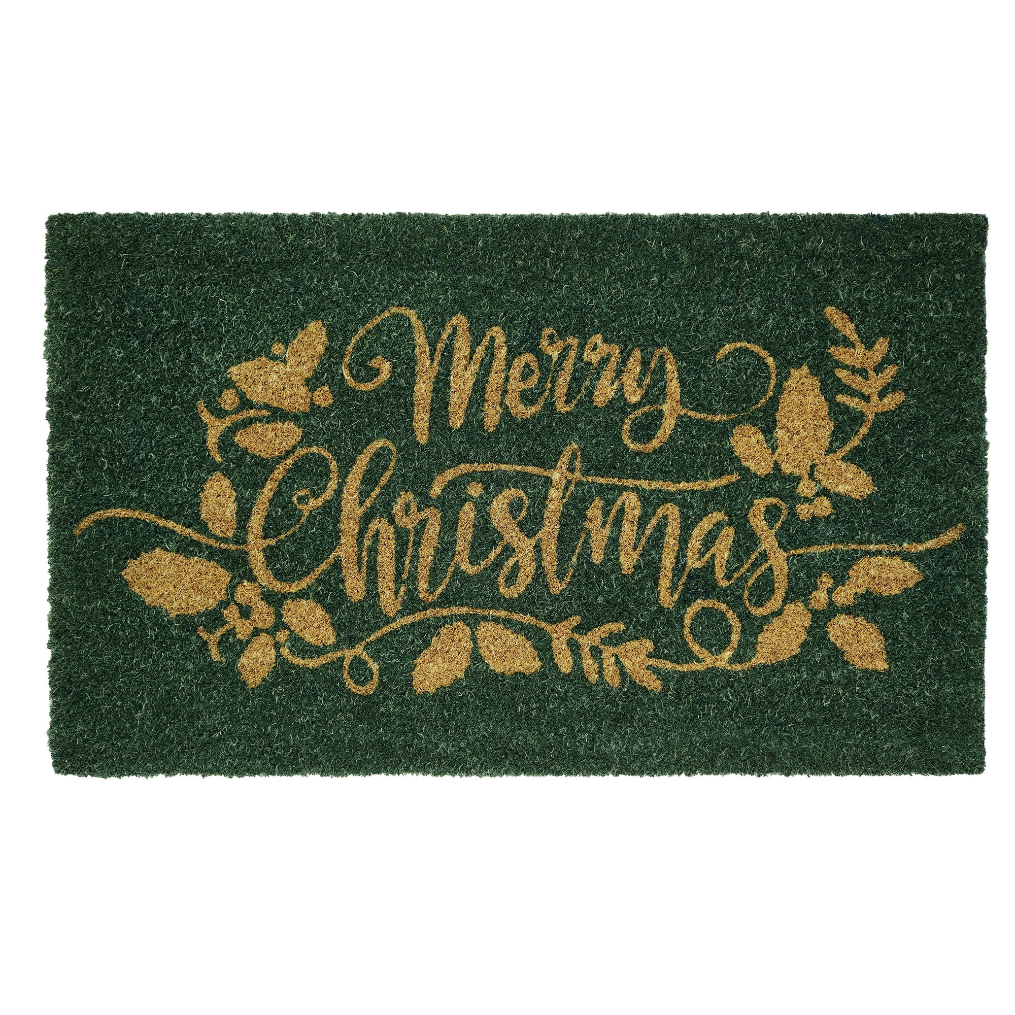 My Texas House Green Merry Christmas Outdoor Coir Mat, 18"x30" | Walmart (US)