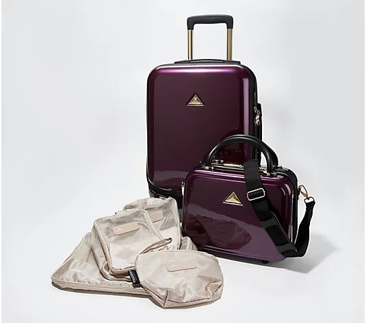 Triforce Hardside Carry- On and Beauty Case with Packing Cubes | QVC