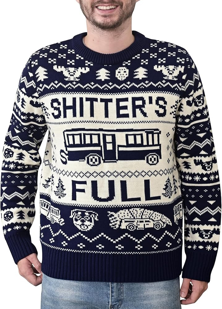 Christmas Vacation Why is The Carpet All Wet Todd Red Ugly Christmas Sweater | Amazon (US)