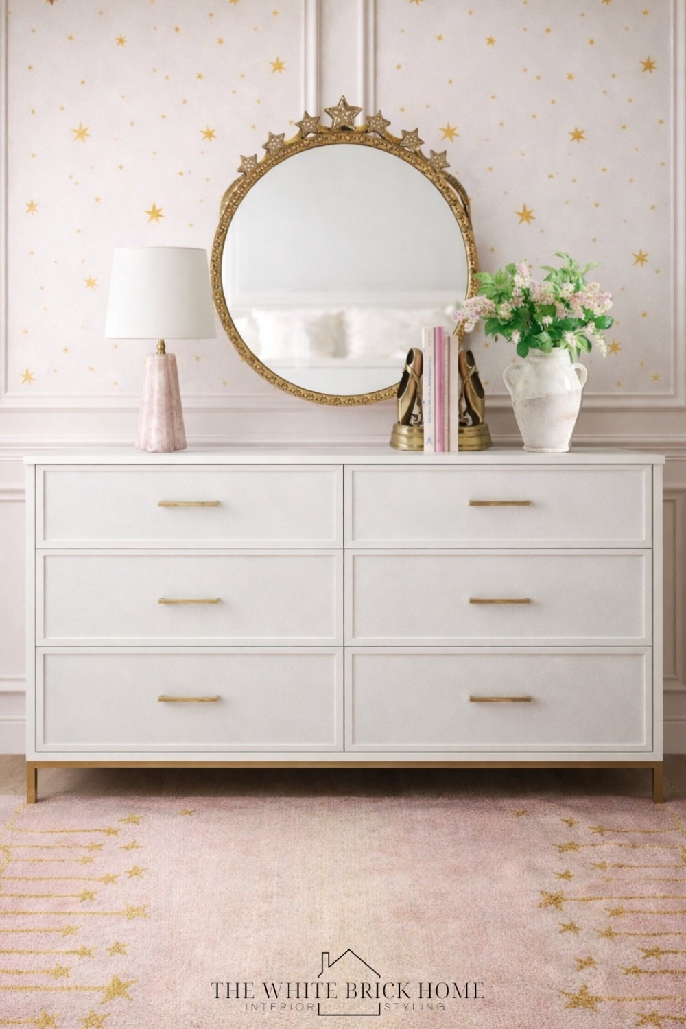 Soft, feminine elegance meets playful charm - this dreamy star kissed space feels like a fairytale brought to life. 

Girls room, girls bedroom, girls room dresser, girls room rug, girls room design, girls room decor ideas, girls room wall mirror, girls room table, girls room design, girls room rug, girls room wallpaper, girls room ideas, pink girls room, table lamp, girls room wall mirror, girls room design, ballet bedroom, girls room decor ideas, pink, pink room, wall mirror, pottery barn kids, pottery barn baby 

#LTKHome #LTKKids #LTKSaleAlert