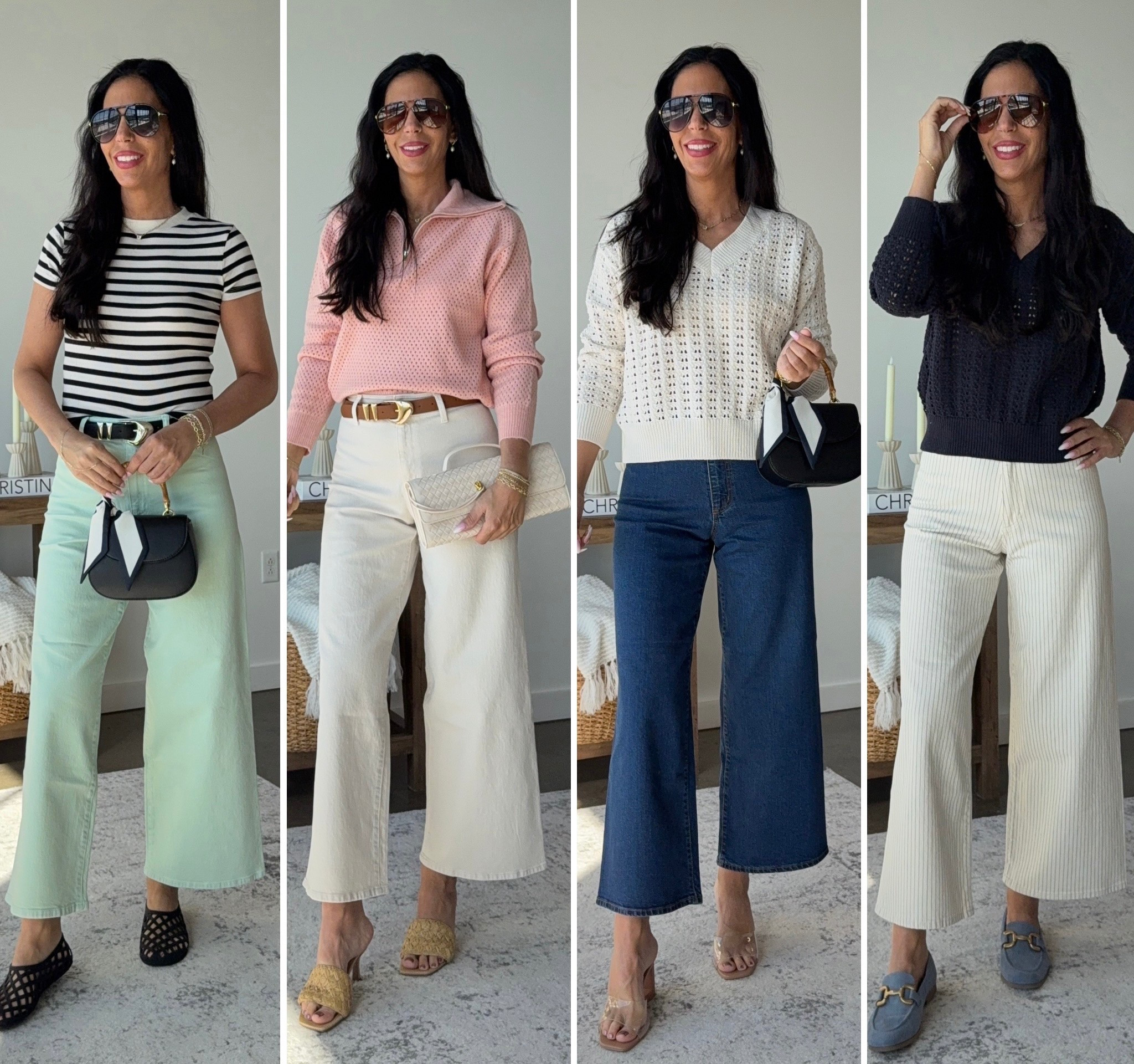 On sale!!! 

Target Sailor Pants - size 4 (size up)
Striped tee- xs 
Pink sweater- so soft and a small 
White and navy sweater- medium 
Sandals are all tts  


#LTKOver40 #LTKSaleAlert #LTKFindsUnder50 #LTKSeasonal #LTKShoeCrush #LTKU

#LTKWatchNow

#LTKWatchNow