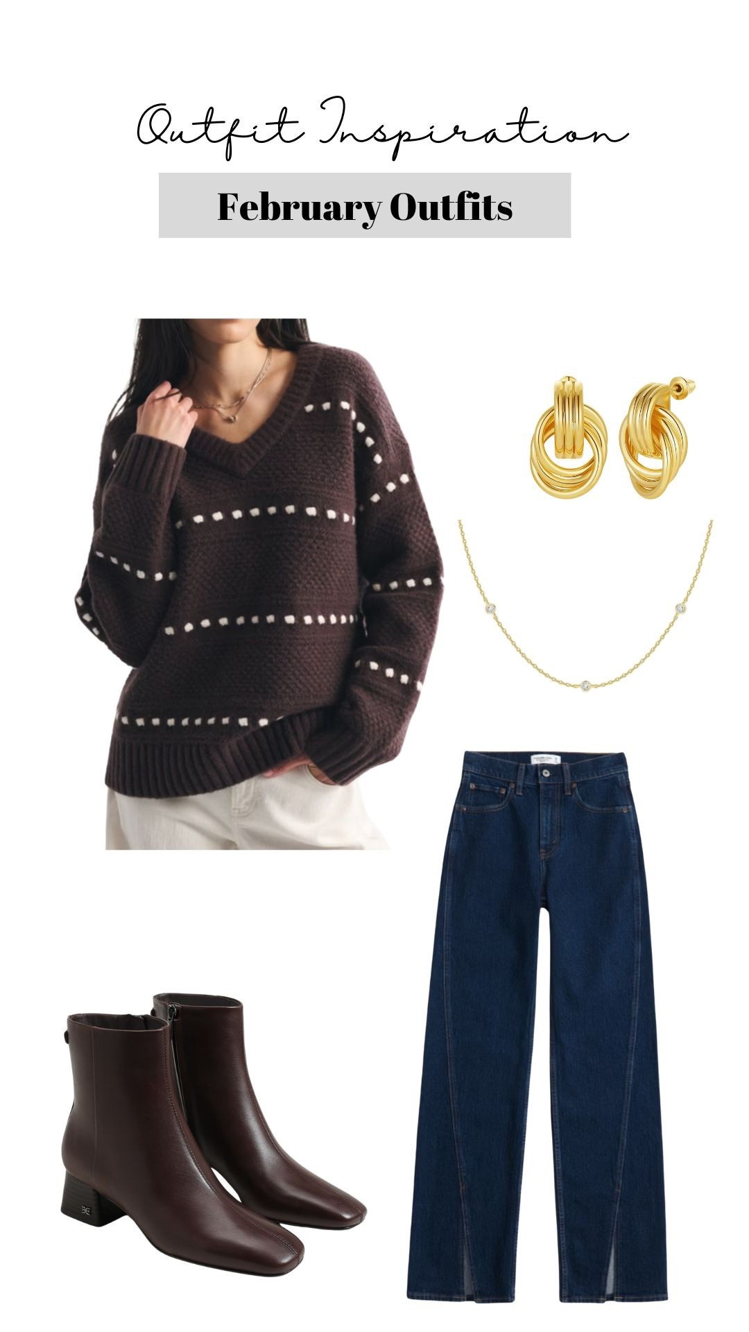 February outfit. Love this cozy sweater. On sale code AFKATHLEEN. jeans on clearance 25 short true to size 

#LTKSaleAlert