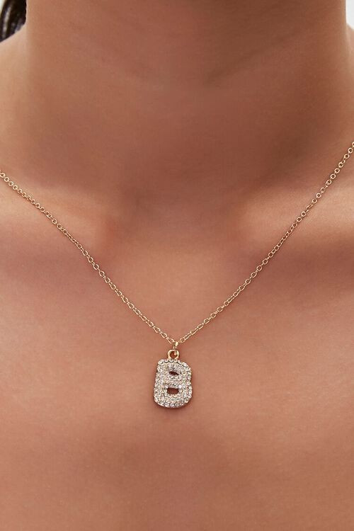 Rhinestone Initial Necklace | Forever 21 (US)