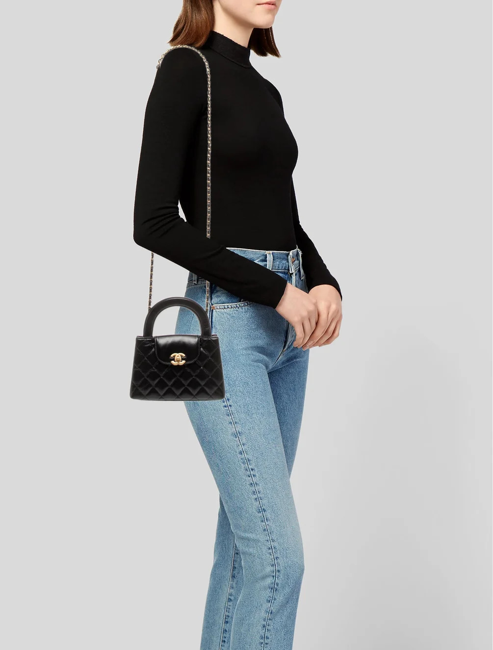 Chanel Nano Kelly Shopper - Black Handle Bags, Handbags - CHA1402407 | The RealReal | The RealReal