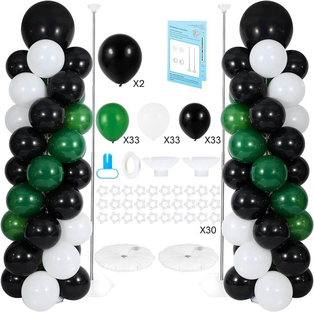Balloon Column Stand with 101 Balloons, Balloon Column Kit Set of 2, Metal Balloon Tower Stand wi... | Amazon (US)