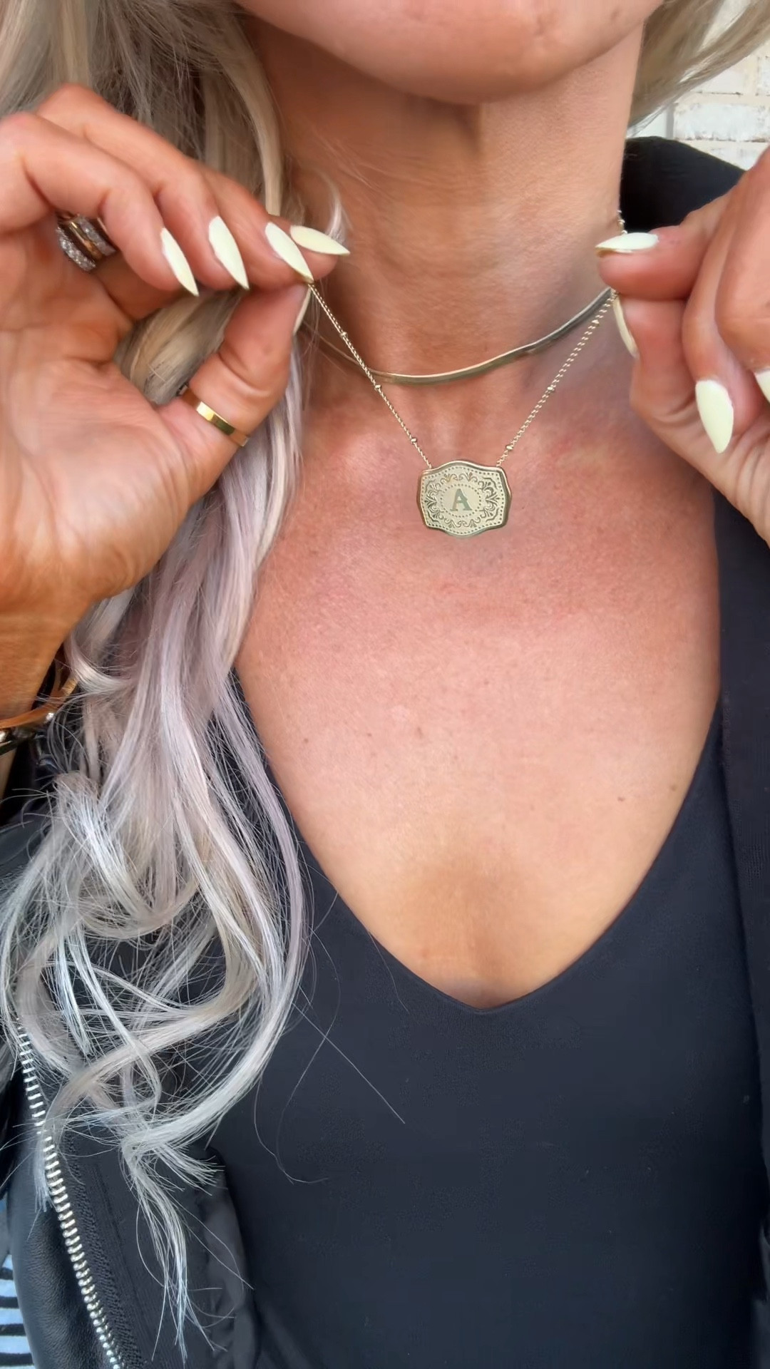 Belt Buckle Initial Necklace 

#LTKootd
