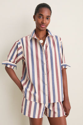Boardwalk Stripe Seersucker Nadine Button Down | Tuckernuck (US)