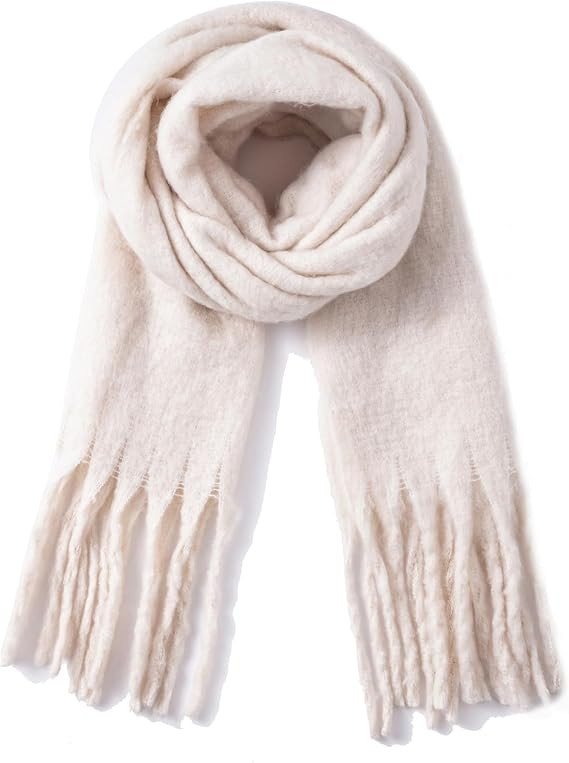 Winter Women Chunky Scarf Warm Blanket Big Thick Large Oversized Wrap Colorful Long Solid Scarves | Amazon (US)