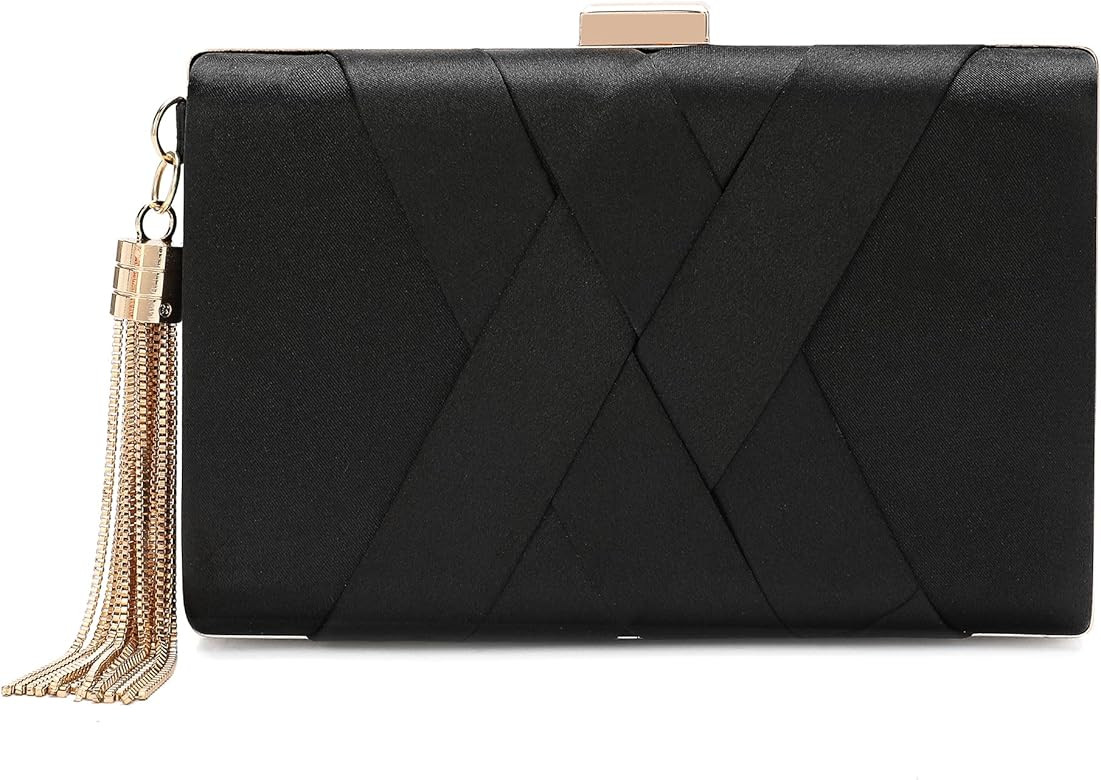 CARIEDO Women's Evening Clutch Bag Stain Fabric Brid al Purse for Wedding Prom Night out Party | Amazon (US)