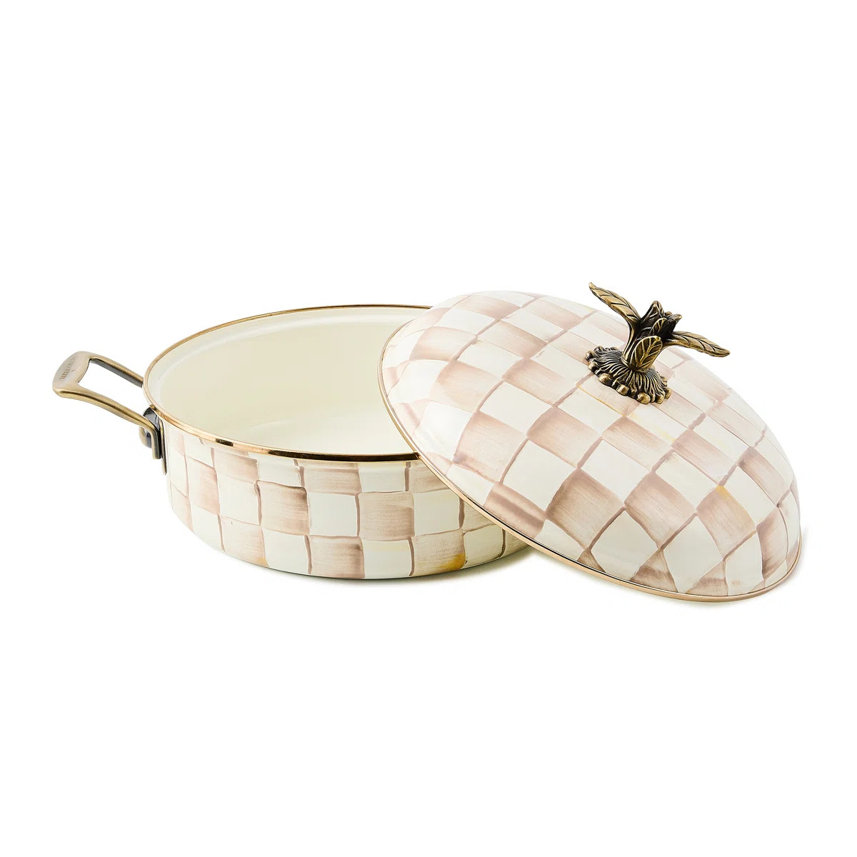 Mocha Check 5 Qt. Casserole | Perigold