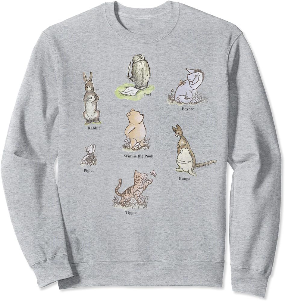 Amazon.com: Disney Winnie The Pooh Classic Group Shot Sweatshirt : Clothing, Shoes & Jewelry | Amazon (US)