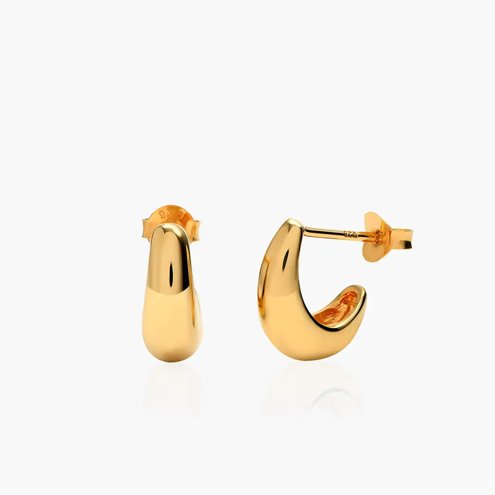Small Dome Huggie - Gold Vermeil | Oak & Luna (US)