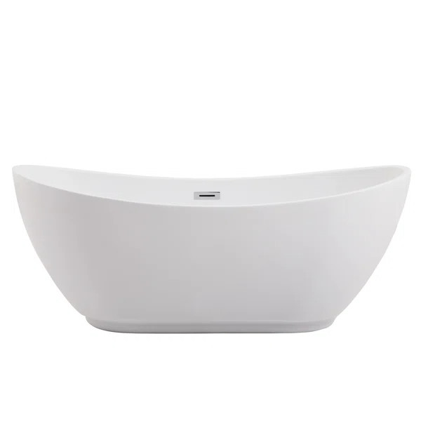 Diederich 62" x 28" Freestanding Soaking Bathtub | Wayfair North America
