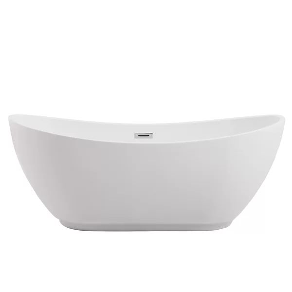 Diederich 62" x 28" Freestanding Soaking Bathtub | Wayfair North America