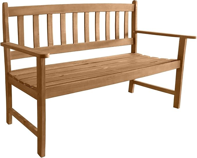Outdoor Patio Bench Outdoor Patio Bench Wood Garden Bench with Armrests Sturdy Acacia Wood Front ... | Amazon (US)